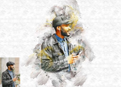 Watercolor Paint Effect Photoshop Action - Image 3
