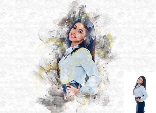 Watercolor Paint Effect Photoshop Action - Image 6