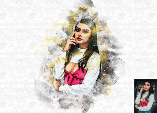 Watercolor Paint Effect Photoshop Action - Image 8