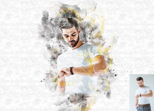 Watercolor Paint Effect Photoshop Action - Image 9