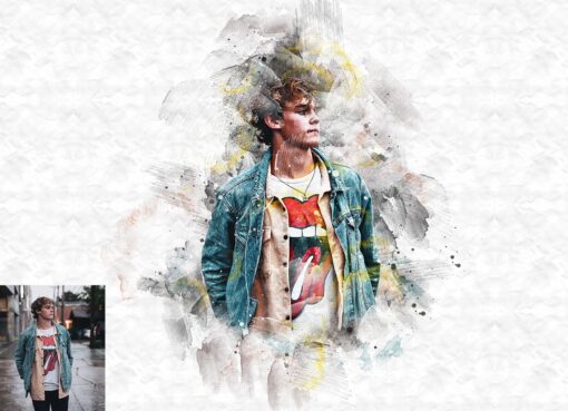 Watercolor Paint Effect Photoshop Action - Image 11