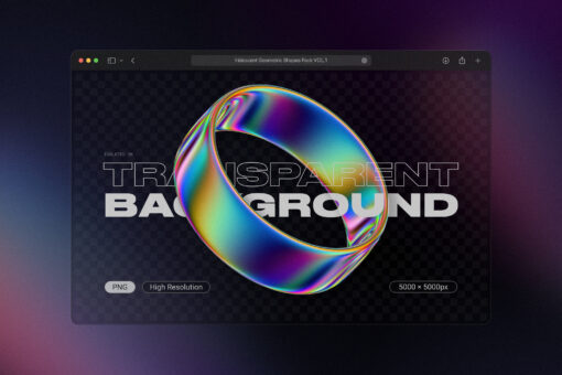 Iridescent Geometric 3D Shapes Pack Vol.1 - Image 3
