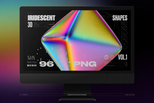 Iridescent Geometric 3D Shapes Pack Vol.1 - Image 18