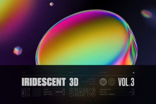 120 Iridescent Geometric 3D Shapes Pack Vol.3 - Image 3
