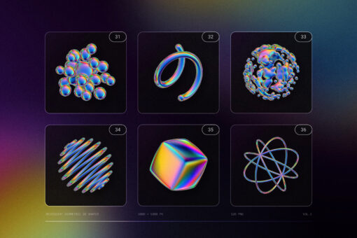 120 Iridescent Geometric 3D Shapes Pack Vol.3 - Image 11