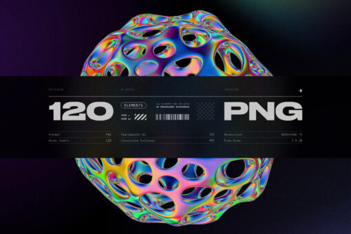 120 Iridescent Geometric 3D Shapes Pack Vol.3 - Image 14