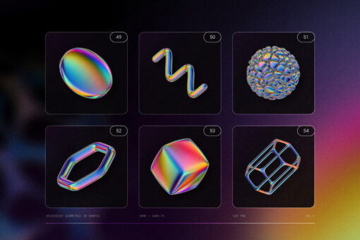 120 Iridescent Geometric 3D Shapes Pack Vol.3 - Image 15