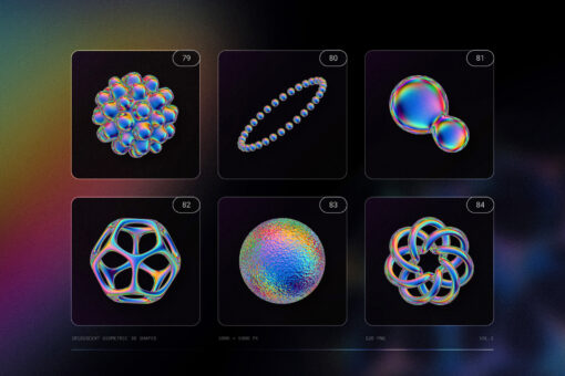 120 Iridescent Geometric 3D Shapes Pack Vol.3 - Image 21
