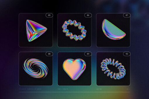 120 Iridescent Geometric 3D Shapes Pack Vol.3 - Image 22
