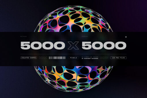 120 Iridescent Geometric 3D Shapes Pack Vol.3 - Image 24