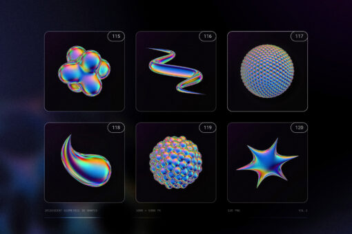 120 Iridescent Geometric 3D Shapes Pack Vol.3 - Image 28