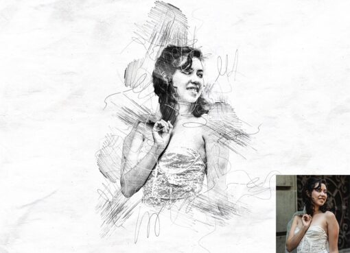 Sketch Portrait Art Photoshop Action - Image 4