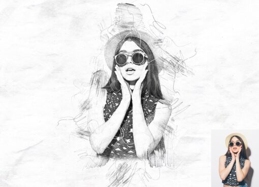 Sketch Portrait Art Photoshop Action - Image 6