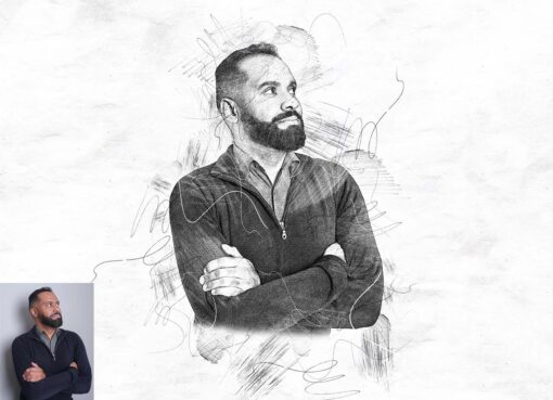Sketch Portrait Art Photoshop Action - Image 9