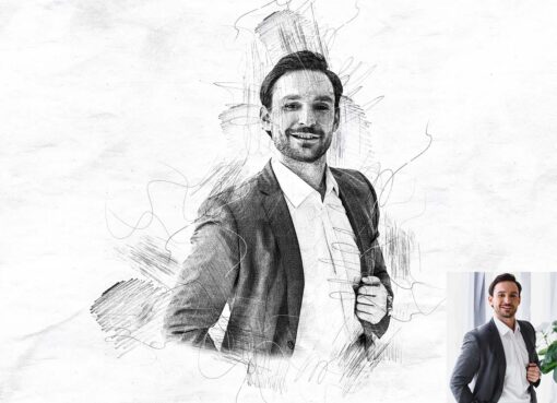 Sketch Portrait Art Photoshop Action - Image 11