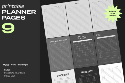 9 Printable Planner Pages