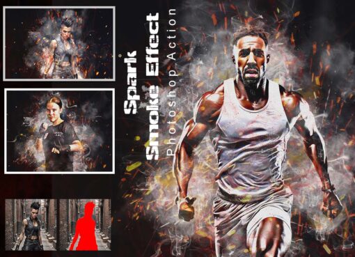 Spark Smoke Effect Photoshop Action