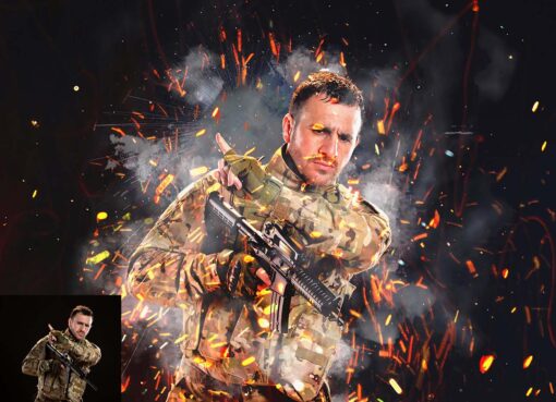 Spark Smoke Effect Photoshop Action - Image 2