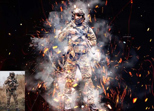 Spark Smoke Effect Photoshop Action - Image 4