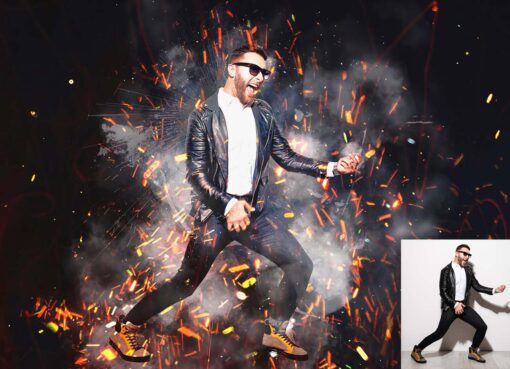Spark Smoke Effect Photoshop Action - Image 11