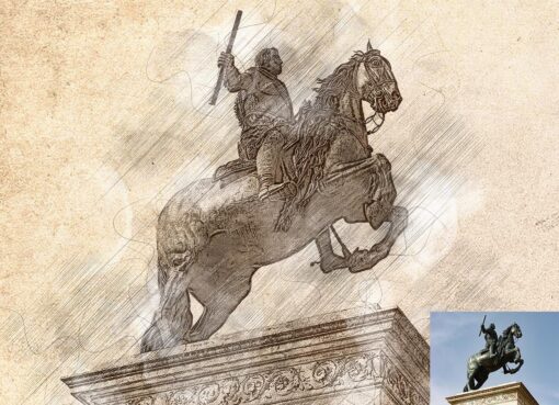 Vintage Architecture Sketch Photoshop Action - Image 9