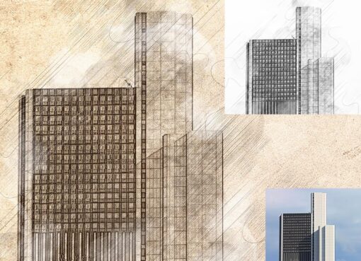 Vintage Architecture Sketch Photoshop Action - Image 11