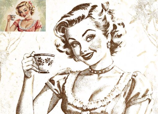 Vintage Print Machine Photoshop Action - Image 3
