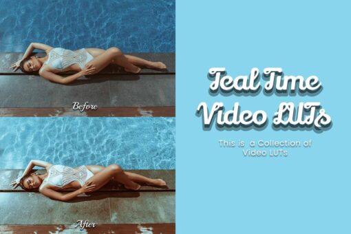 Serene ocean video frame featuring the light and airy teal color palette of Teal Time.