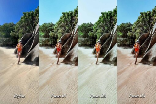 Before & after: Tropical video showing the color enhancement from Teal Time LUTs.