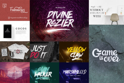 100 Fonts Collection, Typography Modern Creative Fonts, Branding - Image 4