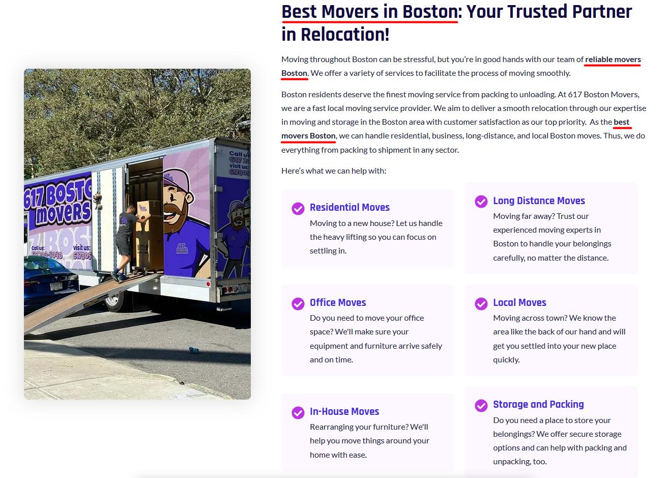 617 movers marketing example