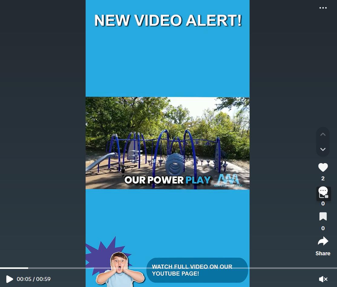 The AAA State of Play team uses innovative tools for video repurposing across social channels. Here’s one of the short-form videos they recycled (cut and subtitled) from YouTube for TikTok with a CTA, “Watch the full video on our YouTube page!”