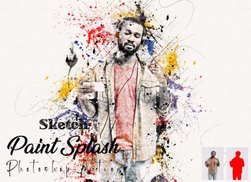 Sketch Paint Splash Photoshop Action