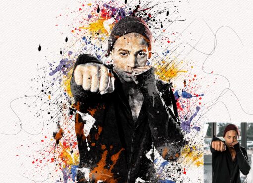 Sketch Paint Splash Photoshop Action - Image 4