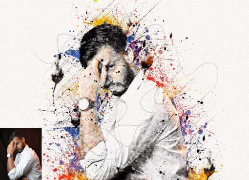 Sketch Paint Splash Photoshop Action - Image 6