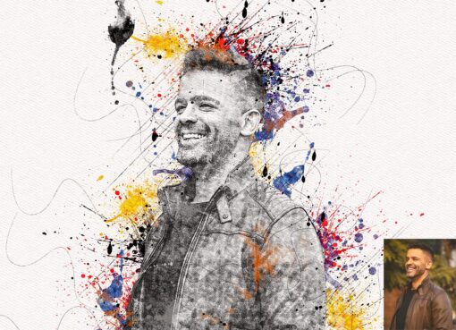 Sketch Paint Splash Photoshop Action - Image 8
