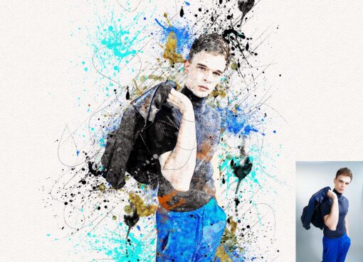 Sketch Paint Splash Photoshop Action - Image 10