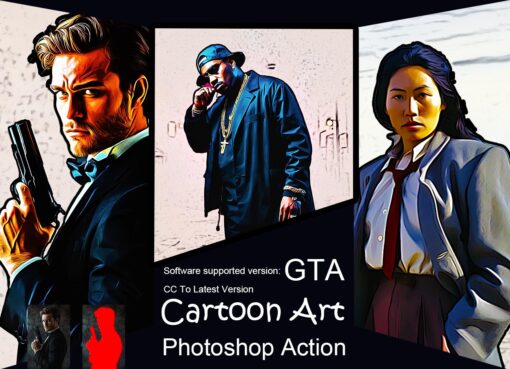 GTA Cartoon Art Photoshop Action