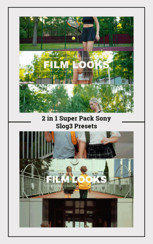 2-in-1 Sony S-Log3 Super Pack: Instant Rec.709 & Cinematic LUTs