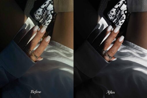 Model’s fashion video post-processed with silver LUT, emphasizing elegant and chic tones.