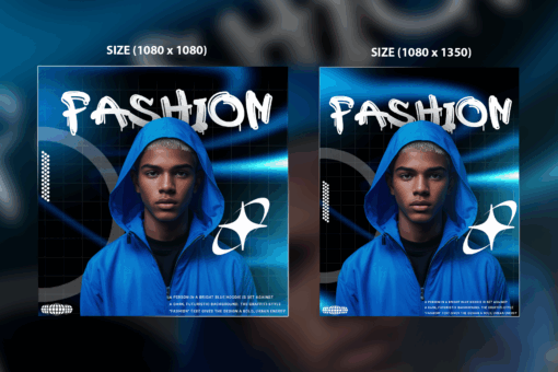 Ai Blue Fashion Social Media Poster - Image 2