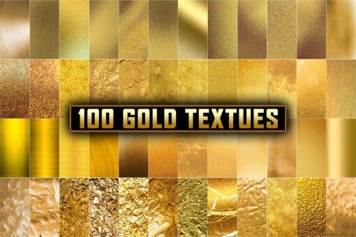 100 Premium Gold Texture Background, Shiny Golden Foil Metalic