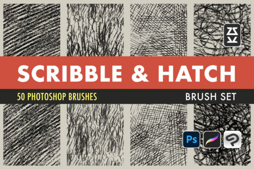 Scribble and Hatch Brush Set - Image 2