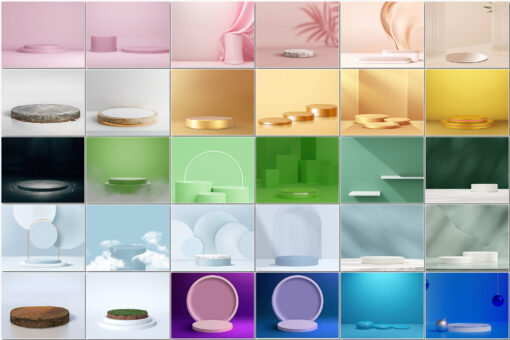 30 Elegant Minimalist Podiums, Display Platforms, Empty Stage - Image 2