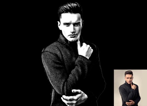 Exclusive B & W Portrait Photoshop Action - Image 4