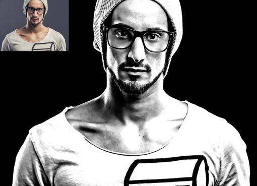 Exclusive B & W Portrait Photoshop Action - Image 6