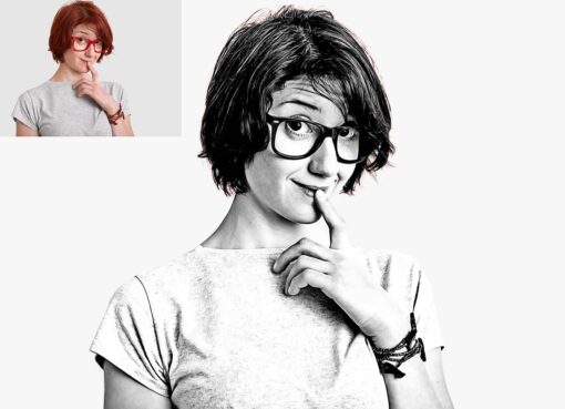 Exclusive B & W Portrait Photoshop Action - Image 9