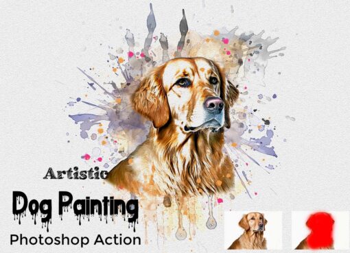 Artistic Dog Painting Photoshop Action
