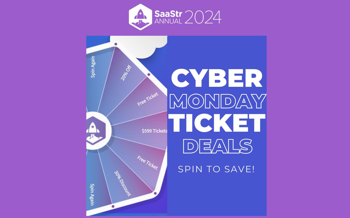 Check out this interactive content (Spin to Save) from SaaStr on Cyber Monday (don’t forget: it goes right after Black Friday).