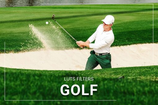 Vibrant golf video edited with LUTs showcasing lush green tones and cinematic appeal.